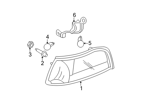 2006 Mercury Grand Marquis Side Marker & Signal Lamps Diagram