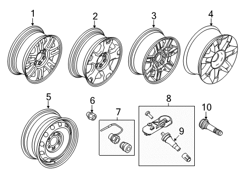 2011 Ford F-150 Wheels Diagram 4 - Thumbnail