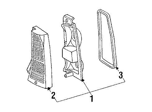 1990 Ford Taurus Tail Lamps Diagram 2 - Thumbnail