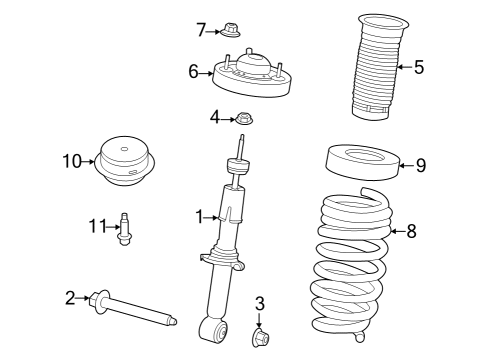 2024 Ford F-150 Lightning Shocks & Components Diagram
