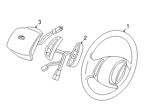 2005 Ford Expedition Steering Wheel & Trim Diagram