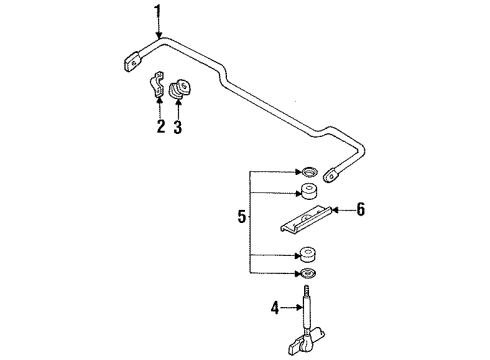 1995 Mercury Villager Stabilizer Bar & Components Diagram 4 - Thumbnail
