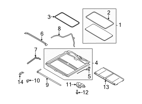 2008 Ford F-250 Super Duty Sunroof Diagram