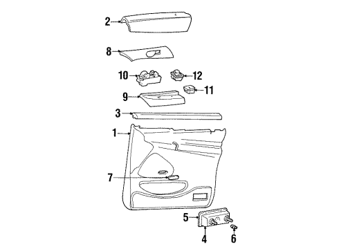 2000 Ford Windstar Interior Trim - Front Door Diagram