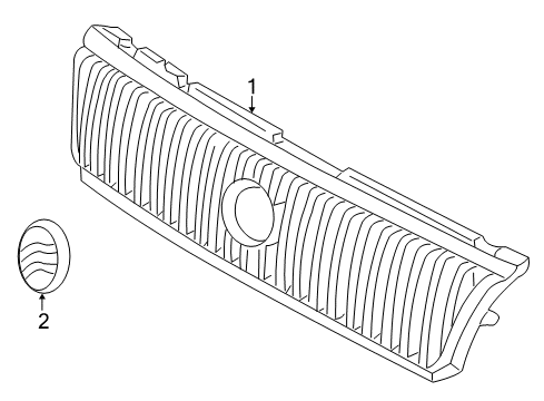 2004 Mercury Monterey Grille & Components Diagram