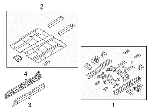 2012 Lincoln MKX Inner Rocker, Passenger Side Diagram for CT4Z-7810110-A