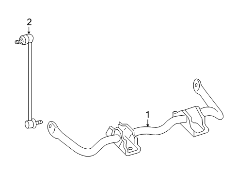 2009 Ford Flex Stabilizer Bar & Components Diagram 2 - Thumbnail