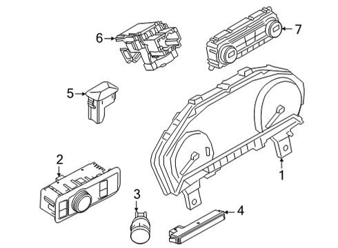 2024 Ford Bronco Sport Cluster & Switches Diagram