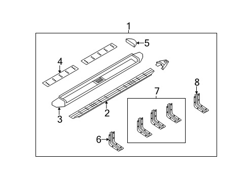 2013 Ford F-250 Super Duty Running Board Diagram 2 - Thumbnail