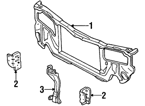 1999 Ford Escort Radiator Support Diagram 2 - Thumbnail