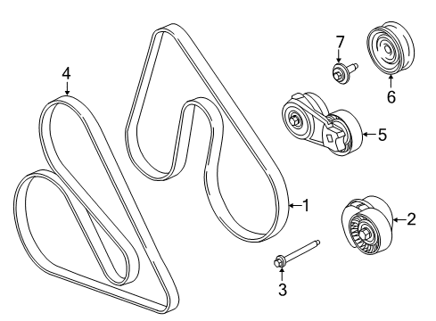 2014 Ford F-150 Belts & Pulleys - Belts Diagram 2 - Thumbnail