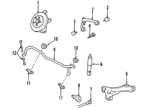 2000 Ford Expedition Stabilizer Bar & Components Diagram 2 - Thumbnail