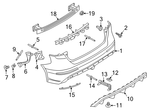 2017 Ford Focus Bumper & Components - Rear Diagram 2 - Thumbnail