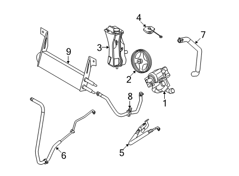 2008 Ford F-250 Super Duty P/S Pump & Hoses Diagram 2 - Thumbnail