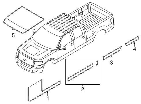 2013 Ford F-150 Stripe Tape Diagram