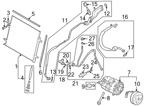 2024 Ford F-250 Super Duty A/C Condenser Diagram 2 - Thumbnail