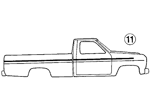 1985 Ford F-150 Stripe Tape Diagram 5 - Thumbnail