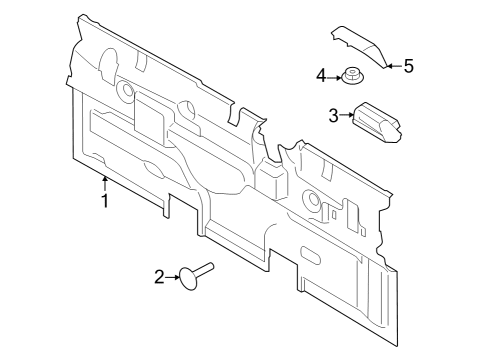 2024 Ford F-150 Lightning Interior Trim - Cab Diagram 5 - Thumbnail