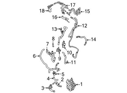 2021 Lincoln Aviator Heater Core & Control Valve Diagram