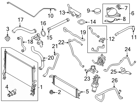 2025 Ford Transit-150 Radiator & Components Diagram