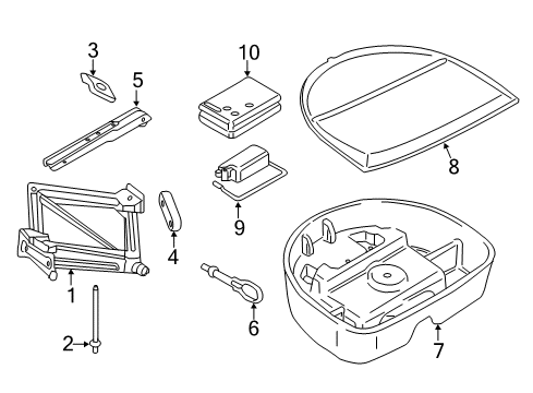 2017 Lincoln MKX Luggage Wrench Diagram for EM2Z-17032-B