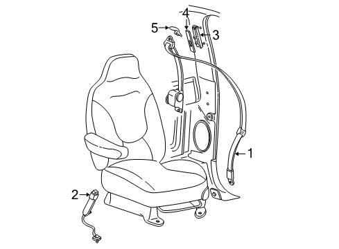 2003 Ford Expedition Seat Belt - Body Diagram 2 - Thumbnail
