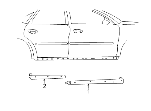2000 Mercury Sable Exterior Trim - Pillars Diagram