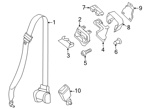 2024 Ford Transit-350 Seat Belt - Body Diagram 12 - Thumbnail