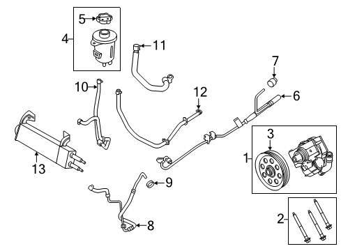 2017 Ford F-250 Super Duty P/S Pump & Hoses Diagram 4 - Thumbnail