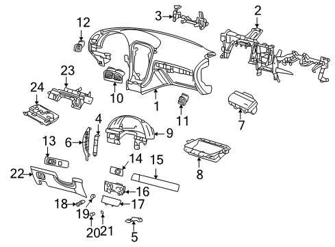 2005 Ford Thunderbird Instrument Panel Diagram