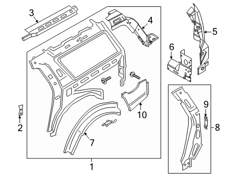 2025 Lincoln Navigator Center Pillar & Rocker Diagram