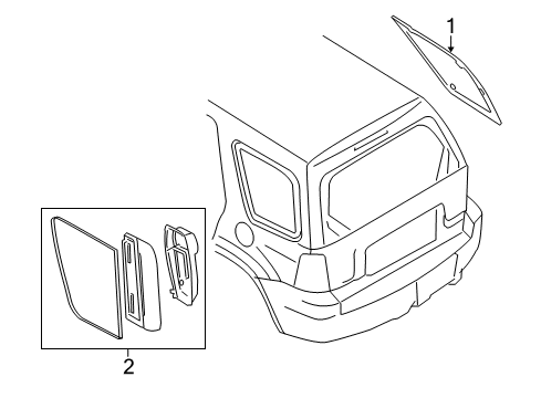 2011 Ford Escape Glass & Hardware - Quarter Panel Diagram 2 - Thumbnail