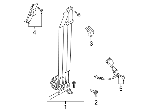 2021 Ford Ranger Seat Belt - Body Diagram 2 - Thumbnail