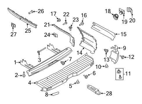 2016 Ford Transit-250 Bumper & Components - Rear Diagram