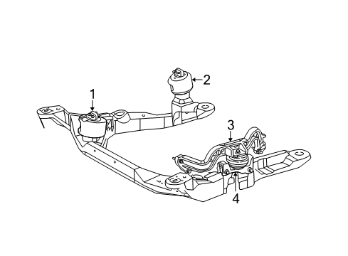 2000 Mercury Sable Engine & Trans Mounting Diagram 2 - Thumbnail
