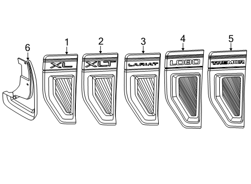 2025 Ford Maverick Exterior Trim - Fender Diagram