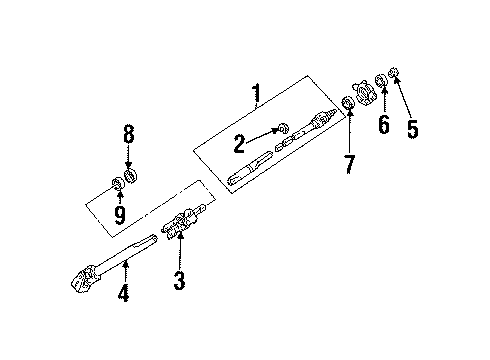 1988 Ford Aerostar Shaft & Internal Components Diagram