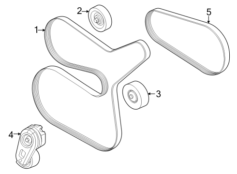 2024 Ford F-350 Super Duty Belts & Pulleys - Belts Diagram 5 - Thumbnail