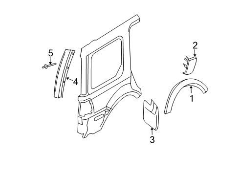 2016 Ford Expedition Exterior Trim - Quarter Panel Diagram