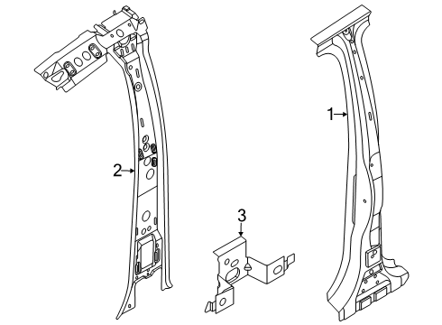 2024 Ford Ranger Center Pillar Diagram