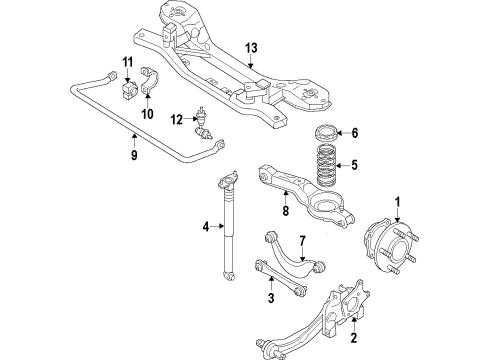 2017 Ford C-Max Lower Control Arm - Rear Diagram