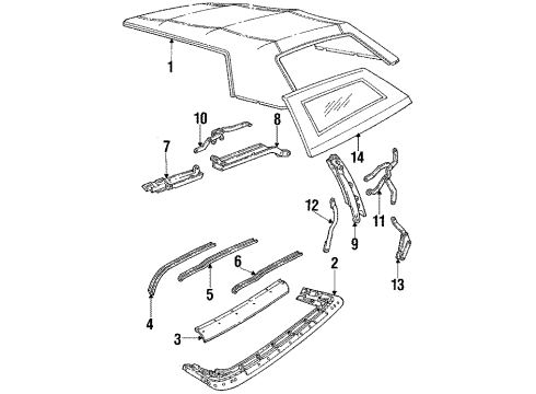 1984 Ford Mustang Folding Top Diagram