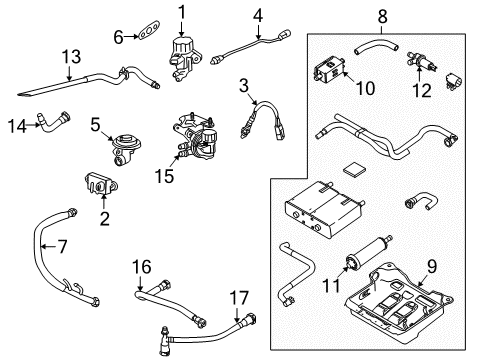 2005 Lincoln Town Car Solenoid Valve Diagram for 6R3Z-9F945-AA