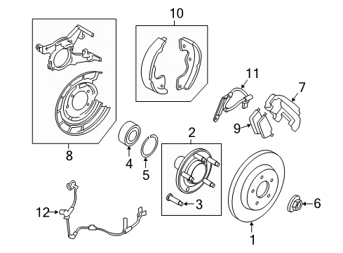 2008 Ford Escape Brake Components Diagram 7 - Thumbnail
