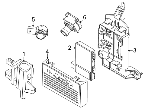 2025 Ford Maverick Electrical Components - Front Bumper Diagram 2 - Thumbnail