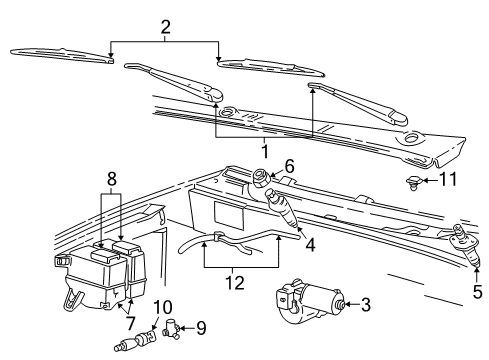 2002 Ford Explorer Sport Wiper & Washer Components Diagram 2 - Thumbnail