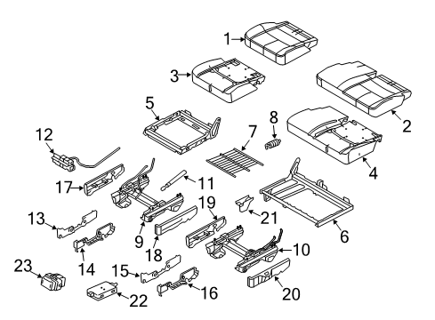 2011 Lincoln MKT Adjust Motor, Center Diagram for 8A8Z-74600E22-A