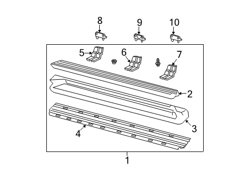 2004 Mercury Mountaineer Support Bracket, Front Passenger Side Diagram for 1L2Z-16A506-AA