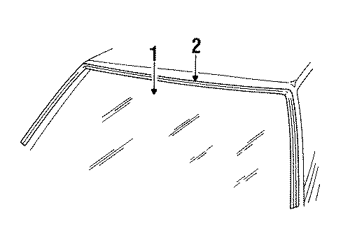 1992 Mercury Sable Glass - Windshield Diagram