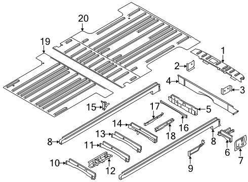 2024 Ford Transit-150 Rear Floor & Rails Diagram 3 - Thumbnail